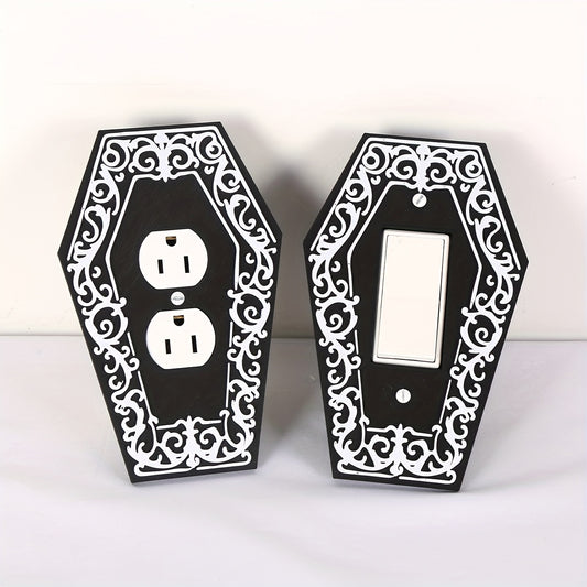 1pc Victorian Gothic Coffin Light Switch Plate Gothic Decor Screw in Cover