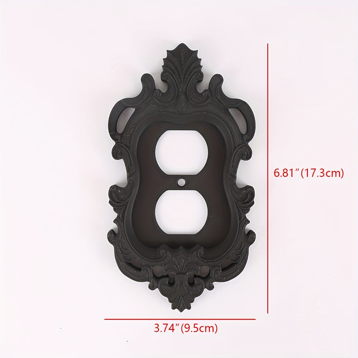 1pc Gothic Home Decoration Elegant Black Wall Plate Covers: Durable, Screw-in, No Power Required - Perfect for Light & Toggle Switches