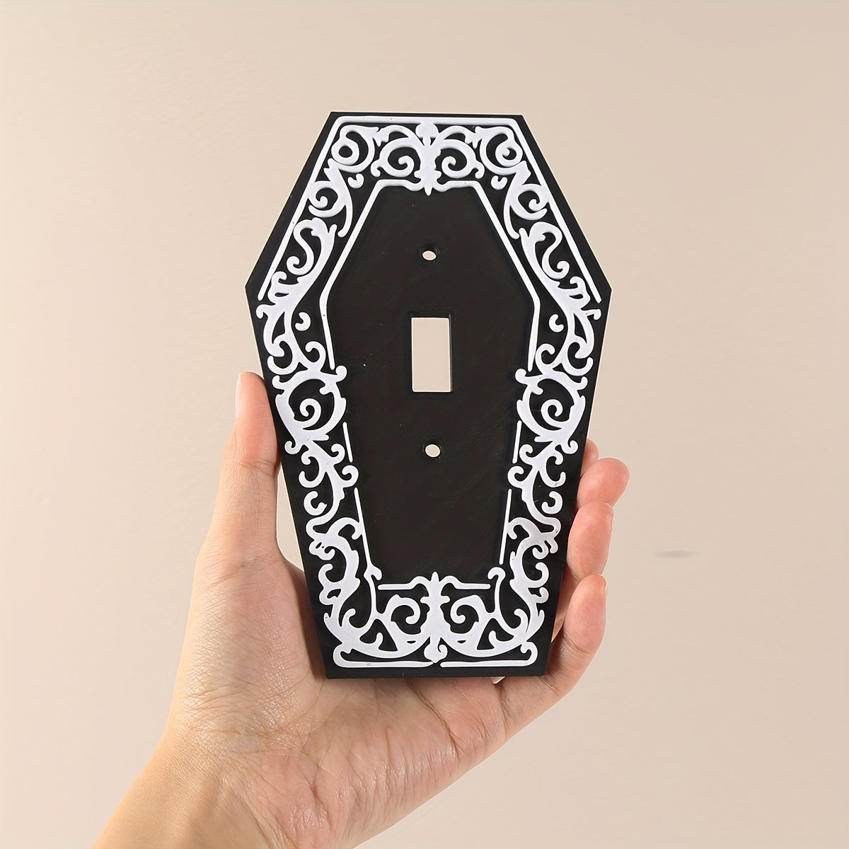 1pc Victorian Gothic Coffin Light Switch Plate Gothic Decor Screw in Cover