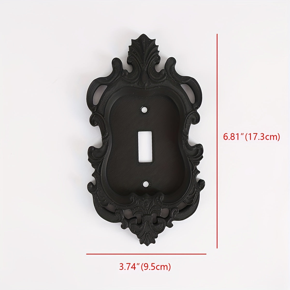 1pc Gothic Home Decoration Elegant Black Wall Plate Covers: Durable, Screw-in, No Power Required - Perfect for Light & Toggle Switches
