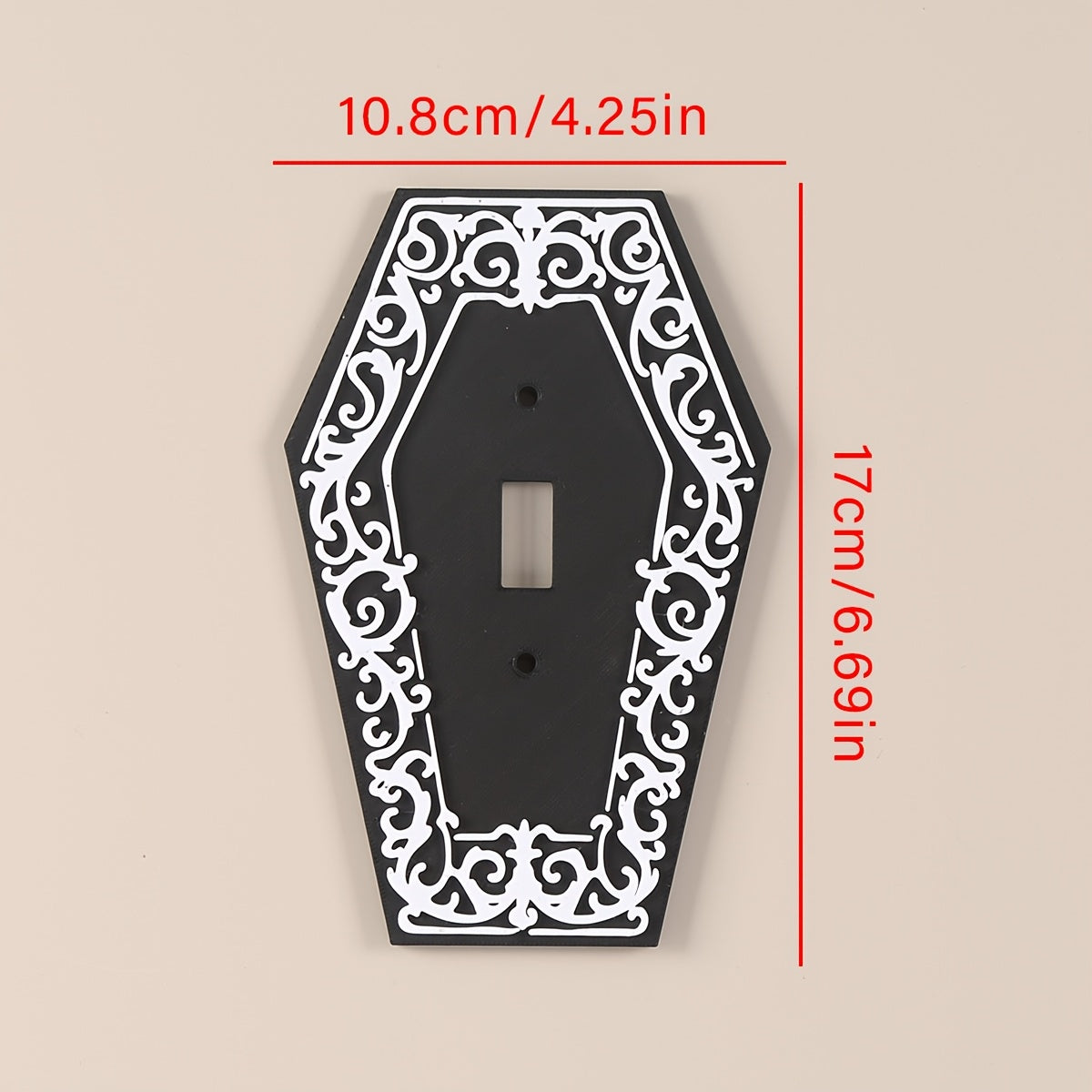 1pc Victorian Gothic Coffin Light Switch Plate Gothic Decor Screw in Cover