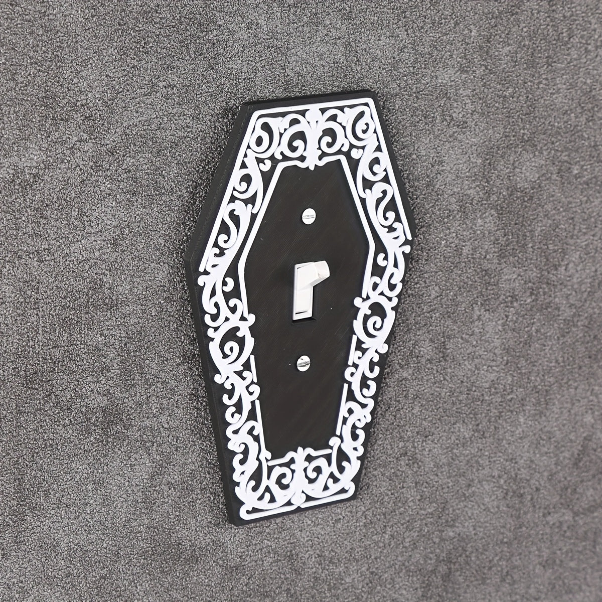 1pc Victorian Gothic Coffin Light Switch Plate Gothic Decor Screw in Cover