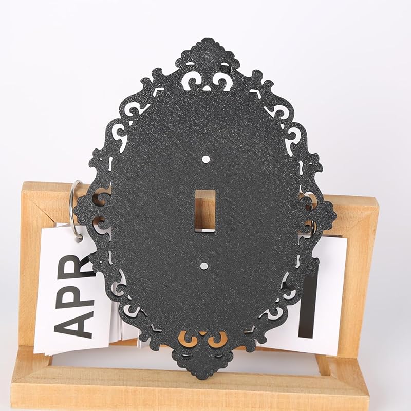 Gothic Victorian style light switch cover wall decoration, black design, single switch (C)