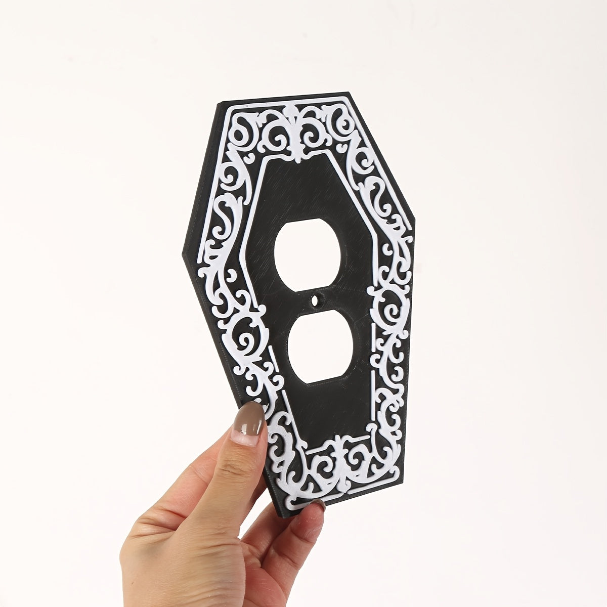 1pc Victorian Gothic Coffin Light Switch Plate Gothic Decor Screw in Cover