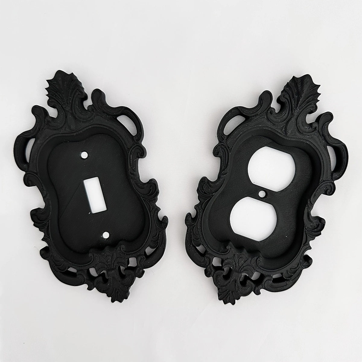 1pc Gothic Home Decoration Elegant Black Wall Plate Covers: Durable, Screw-in, No Power Required - Perfect for Light & Toggle Switches