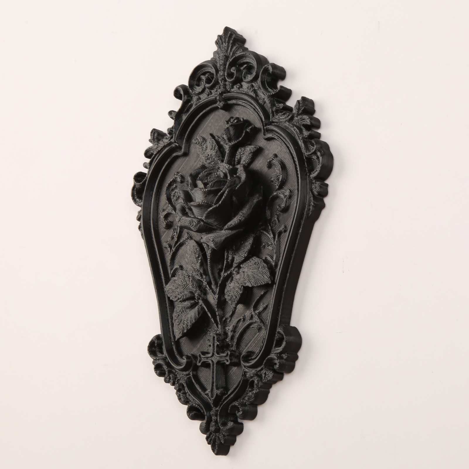 1pc Vintage Gilded Rose Relief Wall Plaque Gothic Cross Wall Hanging European Home Wall Decor - Image 2