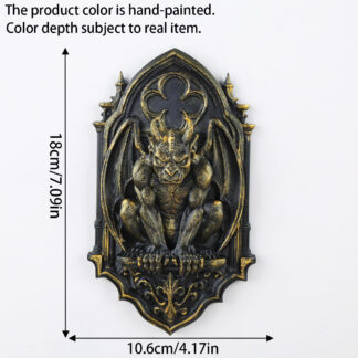 Retro castle gargoyle relief wall decoration
