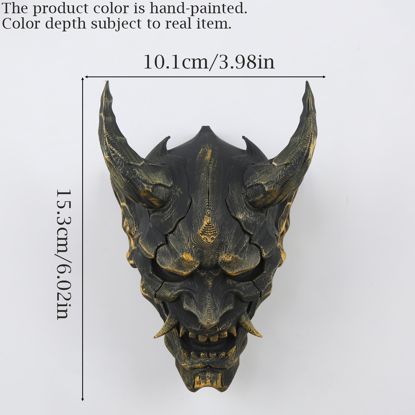 Japanese Hannya Mask Wall Decor Vintage Demon Face Wall Hanging Ornament For Halloween - Image 2