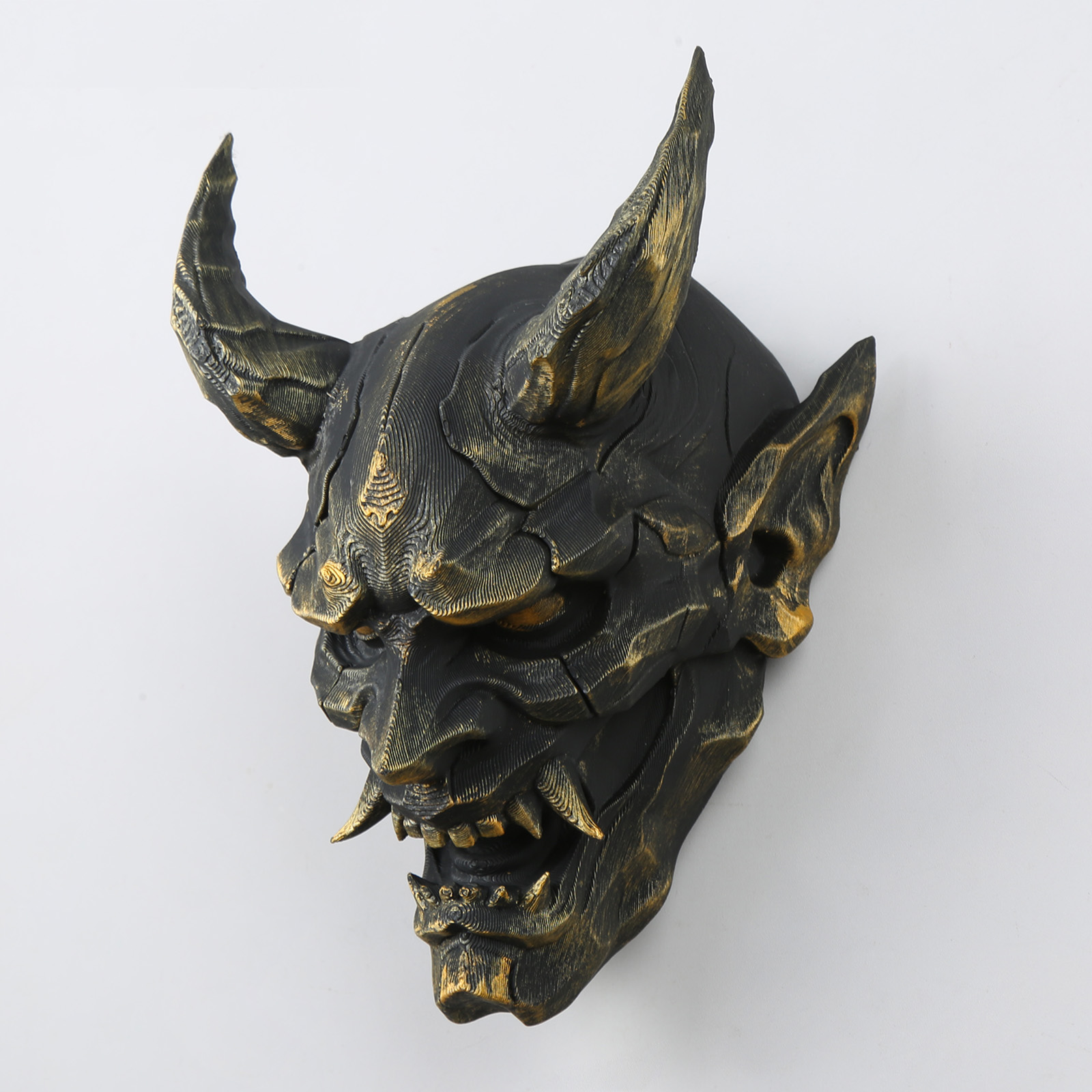 Japanese Hannya Mask Wall Decor Vintage Demon Face Wall Hanging Ornament For Halloween - Image 3