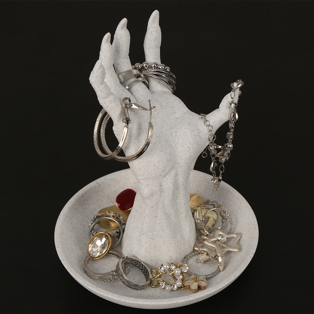 Hand‑Shaped Jewelry Display Stand Ring Earring Bracelet Holder Desktop Vintage Style Trinket Organizer Decor - Image 2