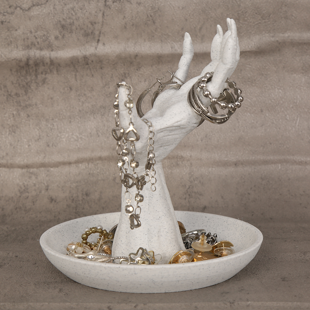 Hand‑Shaped Jewelry Display Stand Ring Earring Bracelet Holder Desktop Vintage Style Trinket Organizer Decor - Image 3