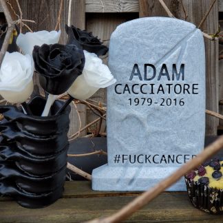 Loved One Memorial 7.5" Tall Headstone • Gothic Home Garden Decor • Personalized 3D Print
