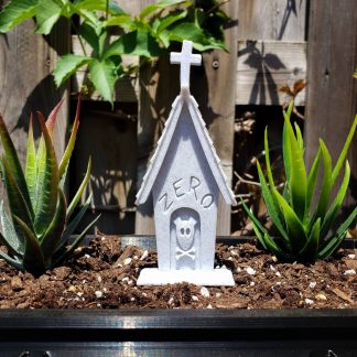 Ghost Dog Headstone Garden Marker • Gothic Home Garden Decor • 3D Printed