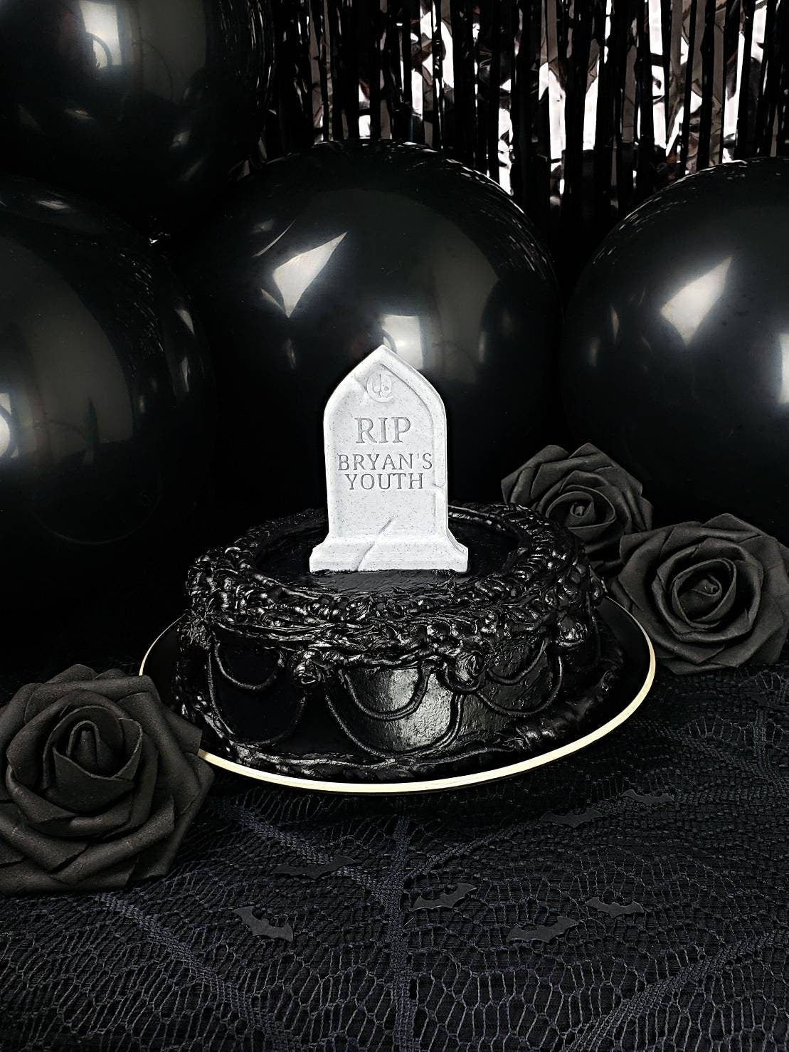 RIP *CUSTOM NAME* Youth Tombstone Cake Topper / Garden Marker • 3D Printed