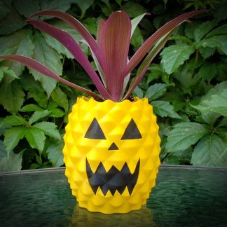 Pineapple Jack-O-Lantern Planter • Gothic Home Garden Decor • 3D Printed