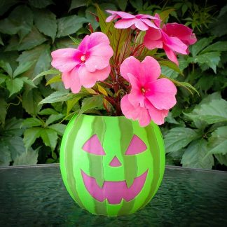 Watermelon Jack-O-Lantern Planter • Gothic Home Garden Decor • 3D Printed