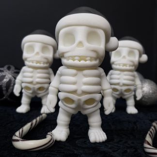 Santa Skelly Fidget Toy • Gothic Holiday Decor • 3D Printed