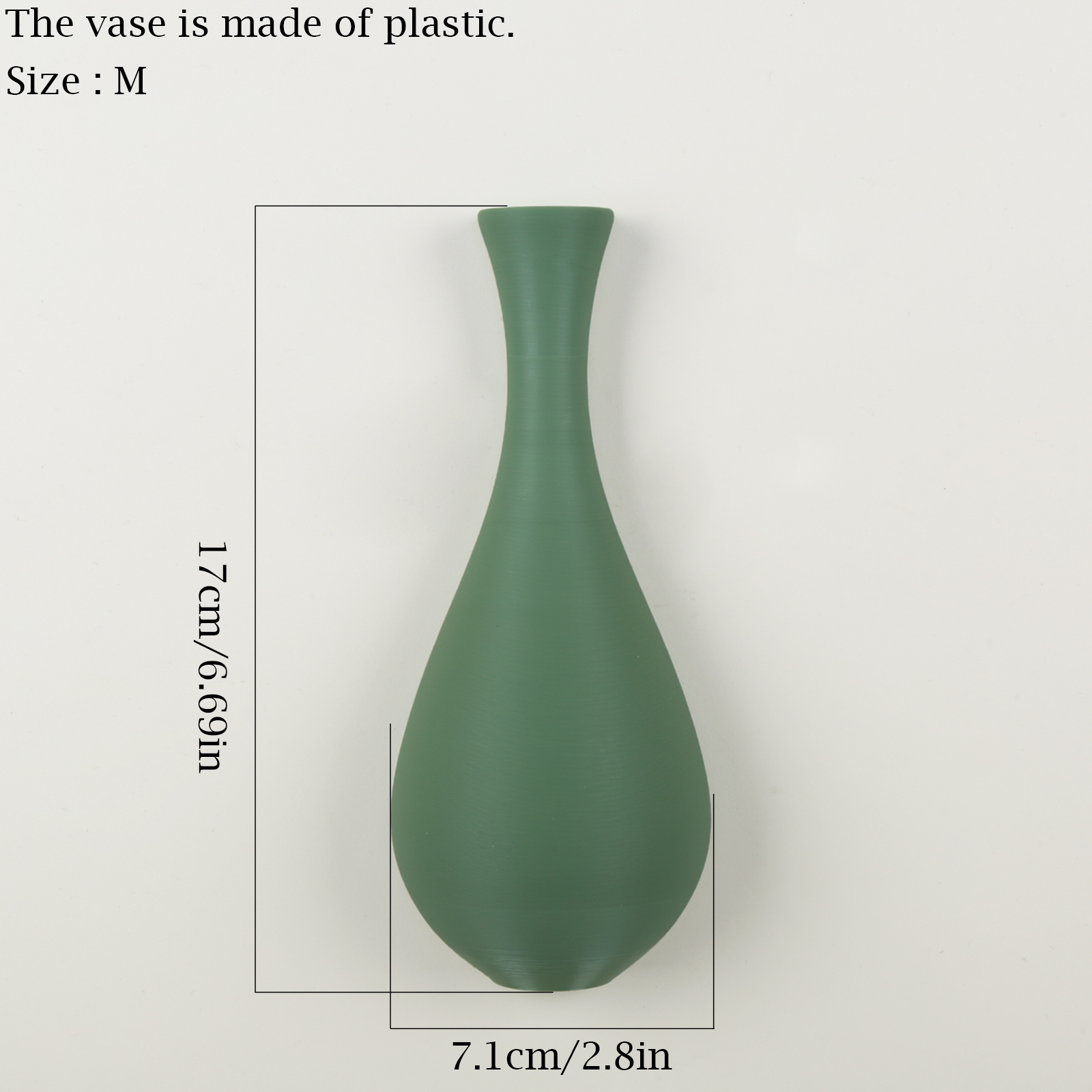 1pc Minimalist Teardrop‑Shaped Wall‑Mounted Vase, Morandi Green Wall Flower Vase, Wall Dried‑Flower Decor For Living Room - Image 2