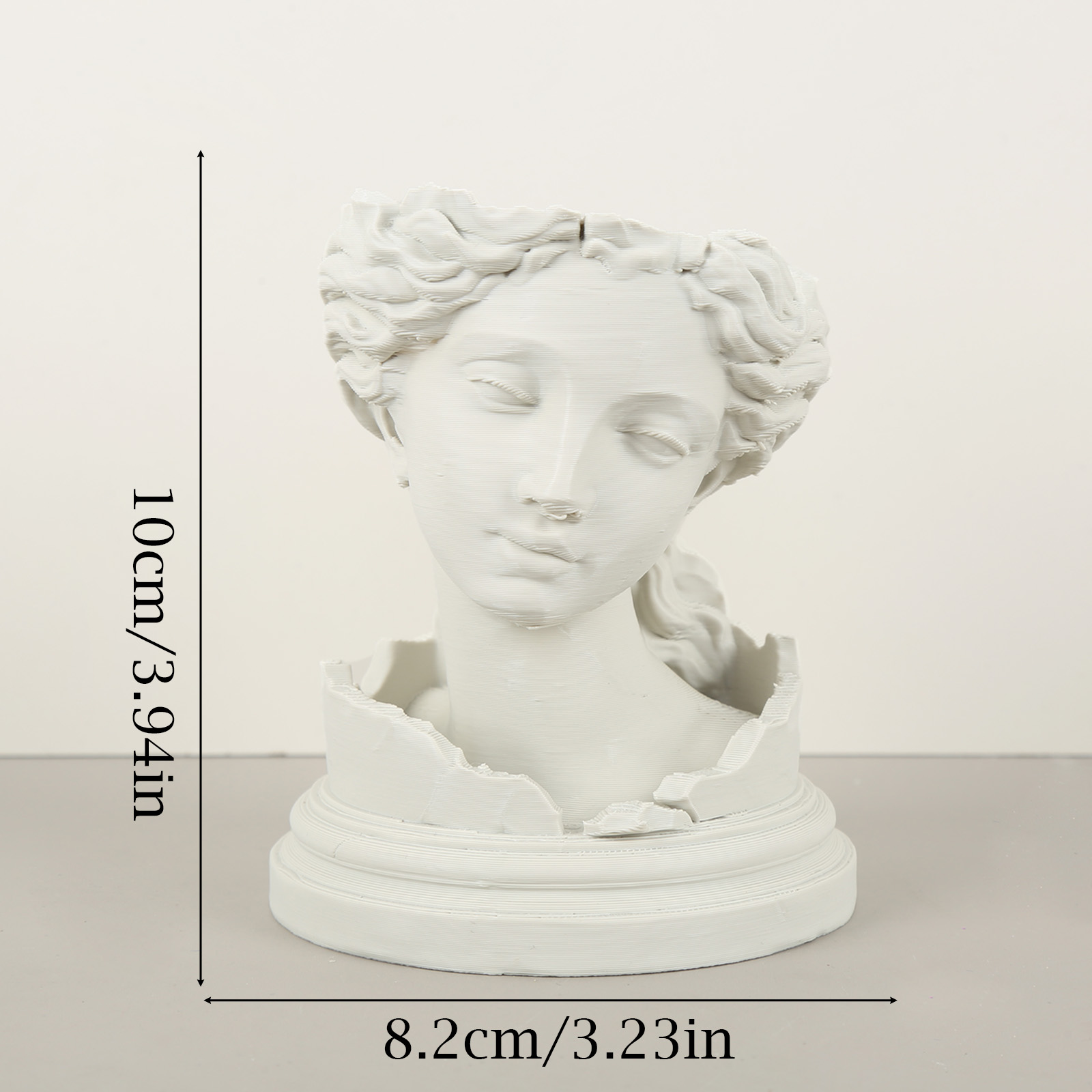 1pc Vintage European Goddess Head Resin Planter White Sculpture Bust Succulent Plant Desktop Decor Flower Pot - Image 3